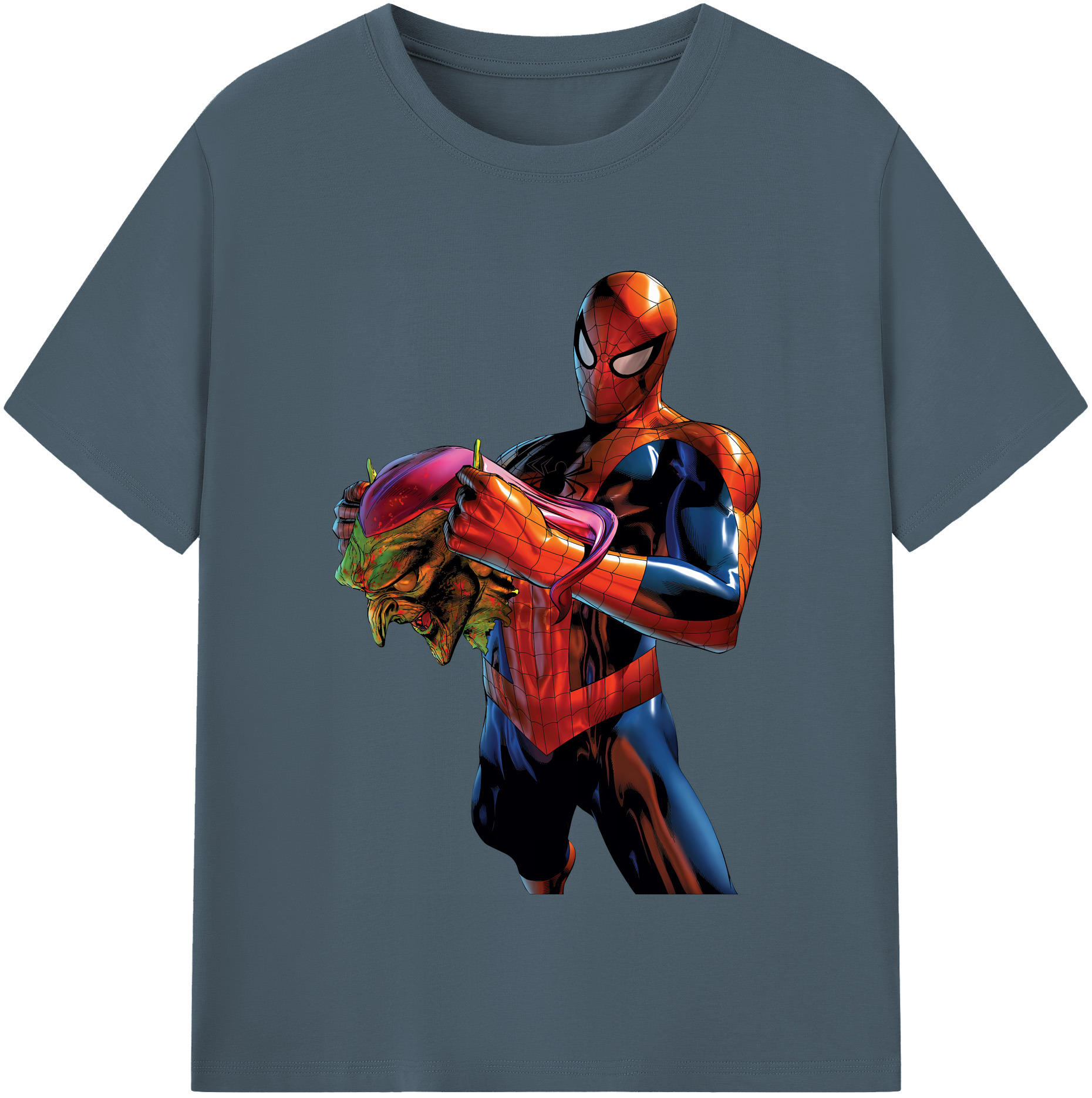 （画像用） Spider Man スパイダーマン 綿100％半袖Tシャツ（フロントプリント）